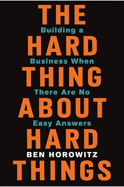 The Hard Thing About Hard Things cover